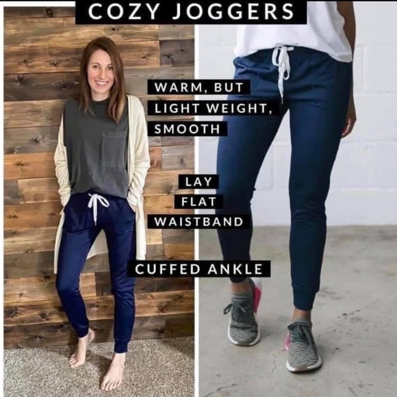 ZYIA Navy Cozy Joggers NWOT M - Picture 6 of 9